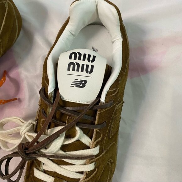 Cinnamon Suede New Balance X Miu Miu 530 Sl Sneakers - Picture 3 of 7